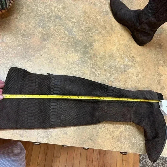 Seychelles Anthropologie Brown Victory Croc Over Knee Boots - Picture 13 of 15